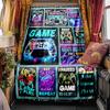 Gaming Controller Neon Lights Blanket Personalized Name Soft Comfortable Stylish Blanket Car Blanket Perfect For Travel Camping Outdoor Home Suitable