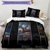 3pcs Duvet Cover Set (1*Duvet Cover + 2*Pillowcase, Without Core), Jinx Print Soft All‑Season Bedding Set, Home Bedroom Decor Gift