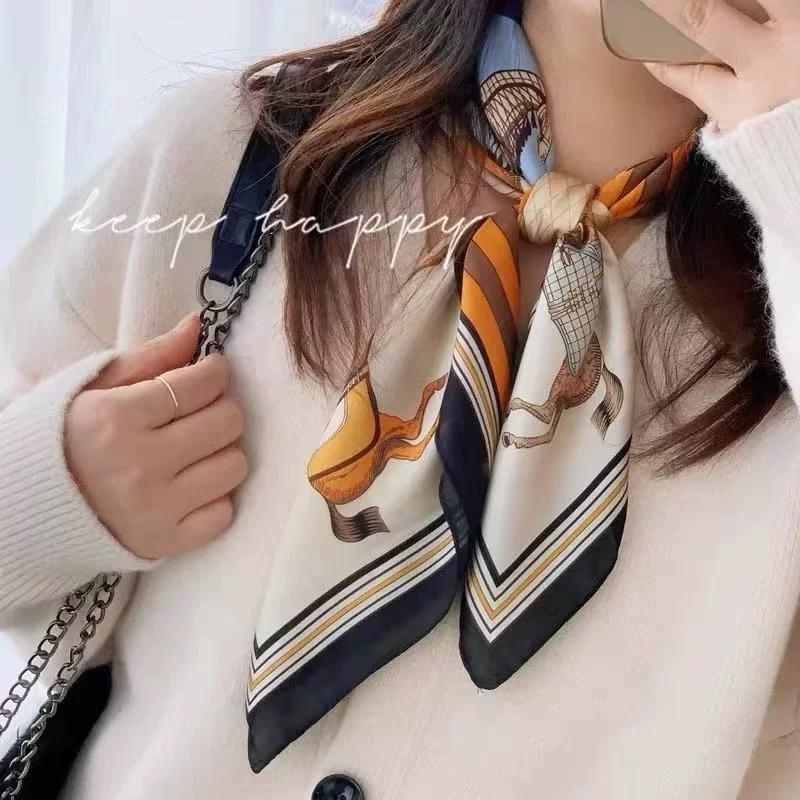 DKjiaFushi Fashion Square Silk Scarf