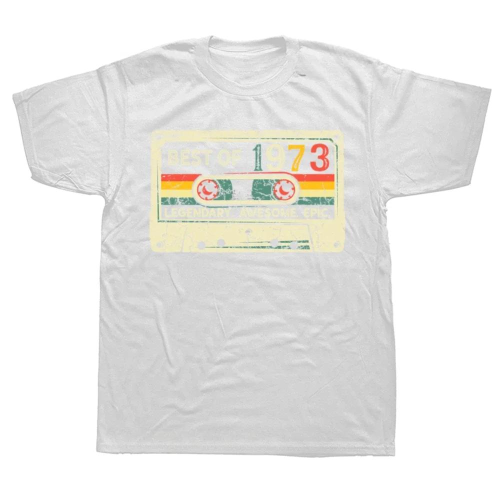 Clothing Casual Basic T-shirts Vintage Made In 1973 Limited Edition 51 Years Of Being Awesome TeeTops Round Neck Fashion Tshirt