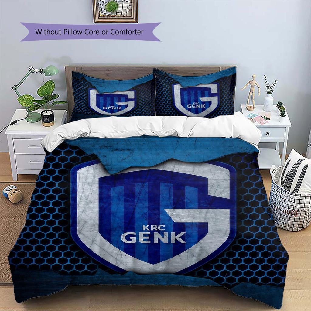 Koninklijke Racing Club Genk Pattern Bedding Home Decoration Birthday Gift ( 1 duvet cover + 2 pillowcase, without core),fan merchandise.