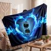 BIRMINGHAM CITY Personalized Fleece Blanket With Football Logo, Custom Name Text Soft Warm Home Throw Blanket