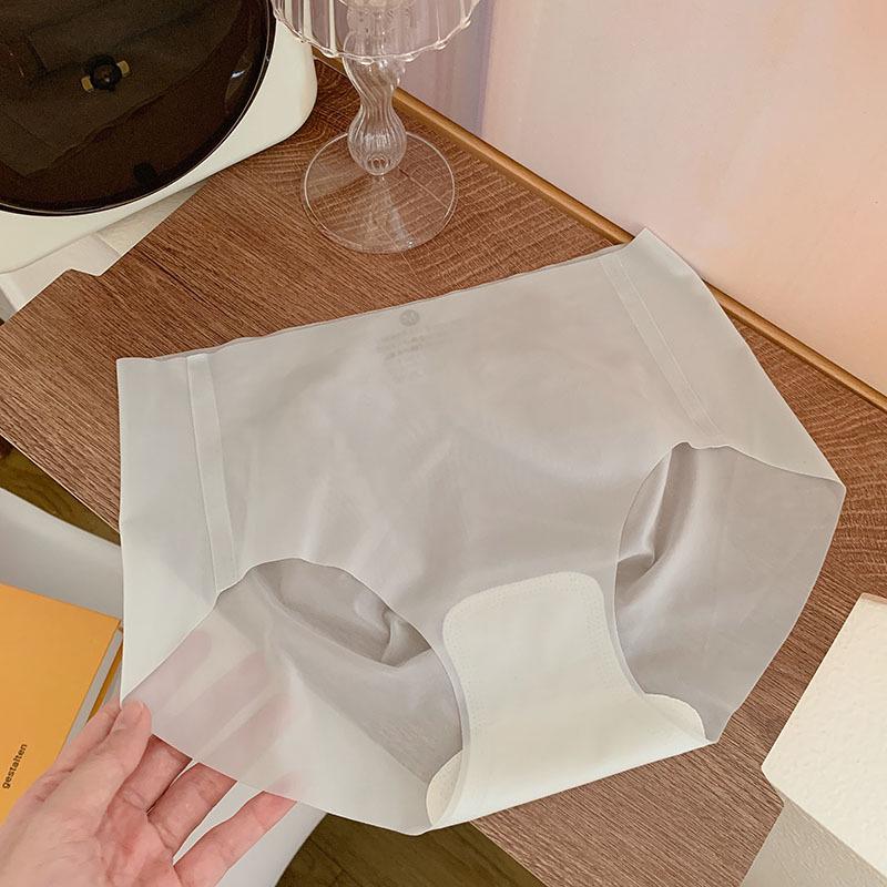 Ультратонкое 3D бесшовное персиковое нижнее белье из ледяного шелка средней длины для женщин