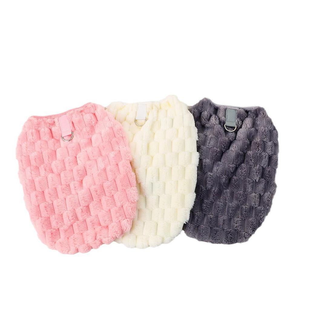 Autumn/Winter Solid Color Turtleneck Two-Legged Pet Fleece for Bichon and Teddy Puppies