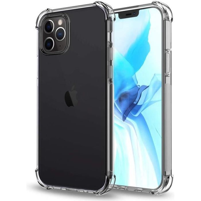 Coque Antichoc Silicone Transparent pour iPhone 12 PRO MAX (6,7") Phonillico®