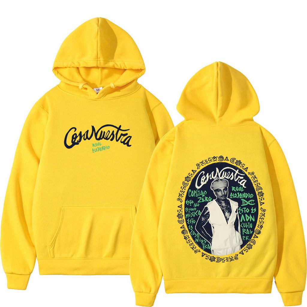 Rapper Rauw Alejandro Tour 2026 Print Hoodie Men Women Fashion Pullover Winter Long Sleeves Casual Oversized Hip-hop Sweatshirts