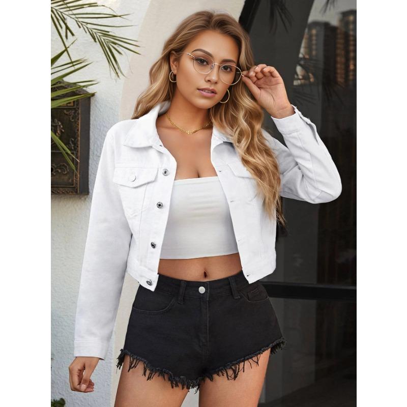 Весенне-осенняя женская джинсовая куртка, женская повседневная короткая куртка, топы