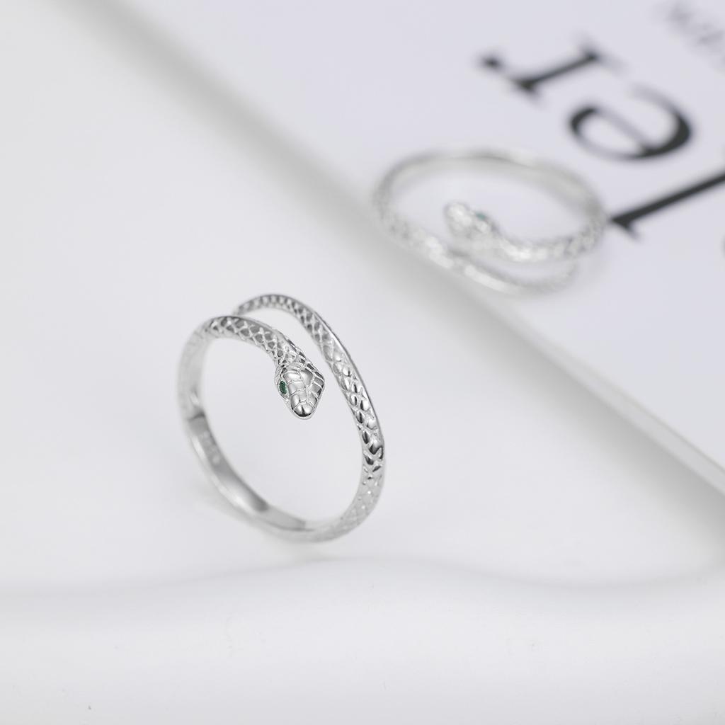 Кольцо со змеей из стерлингового серебра S925, женское, модное, легкое, роскошное, универсальное, со знаком зодиака, простое, кольцо со змеей на год рождения