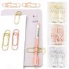 5PCS/Set Metal Bookmarks Stationery Separator Pages Tags Creative Pen Holder Clip
