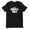 MUSCLE MILK Фитнес Бодибилдинг Черная Футболка с Коротким Рукавом Унисекс