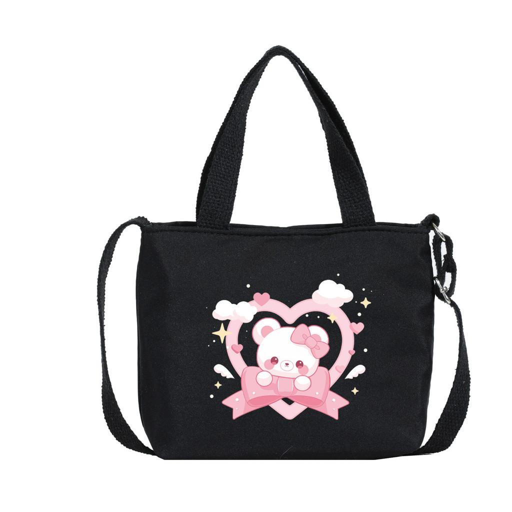 Нейлоновая детская модная сумочка с милым принтом медведя и дышащим дизайном