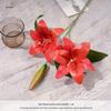 Small Lily Flower Arrangement: Two Flowers and One Bud, Silk Gel Sheet for Home Decor.