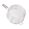Frying Basket Stainless Steel Long Handle Reusable Rust Resistant Fry Net for Fish Chicken Nuggets Rubber Handle