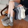 Sweat Absorption Mid Tube Socks Spring and Autumn Ruffle Dot Socking New Dot Socks  for Women