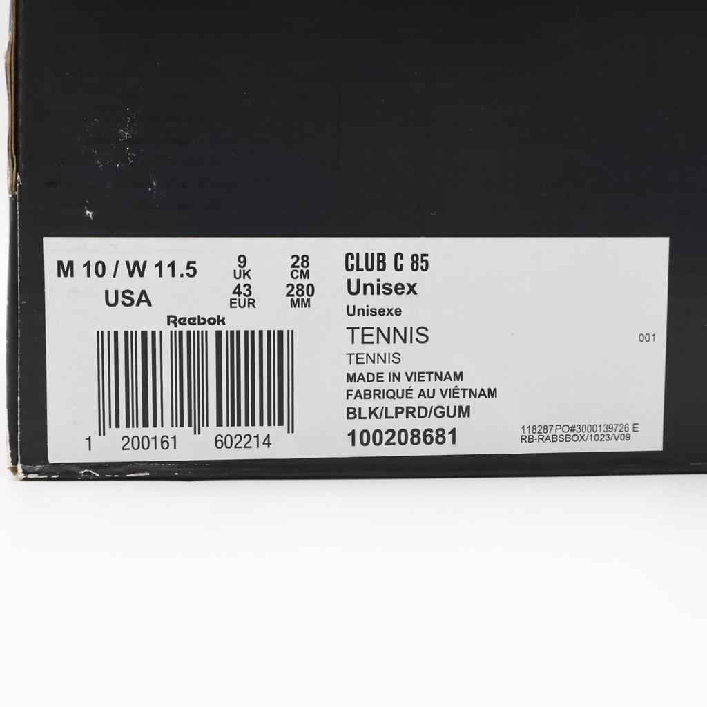 100208681 Wacko Maria Reebok Club C 85 Черный (Мужской)