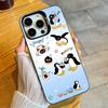 Creative P-Pingu Penguin Phone Case For iPhone 16 17 15 14 12 13 Pro Max Black Color Shockproof Cover