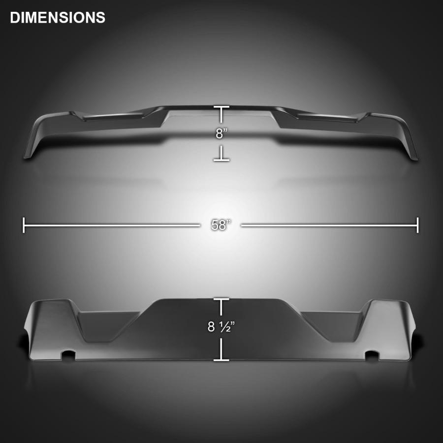 Матовый черный ABS спойлер на крышу кабины для моделей Ford F150 2015-2020 Улучшает аэродинамику и добавляет агрессивный стиль пикапу