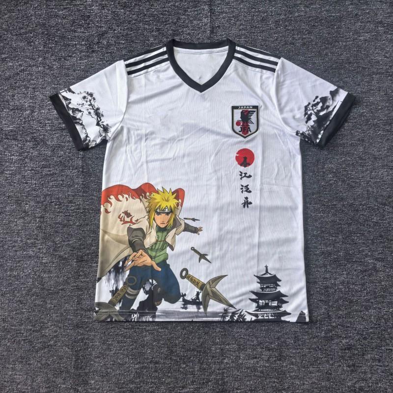 Футболка с коротким рукавом в стиле сборной Японии Коллаборация с аниме Dragon Ball One Piece Naruto