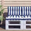 Pallet Cushion Blue White Striped 50x40x12 cm Fabric