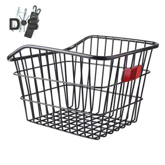 Задняя корзина для хранения велосипеда, сверхмощная большая вместительная универсальная корзина для горного велосипеда, металлическая проволочная корзина, аксессуары для велосипеда
