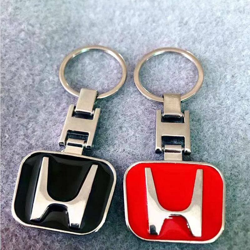 CPL1 1Pcs Car Logo Keychain Metal Key Rings Accessories For Honda Civic Fit Jazz Accord Pilot CRV Odyssey Passport City Shuttle HRV