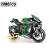 2088PCS H2 SX Motorcycle Building Blocks City Racing Motor Bike Model Bricks Desktop Decoration Children's DIY Toy Gifts