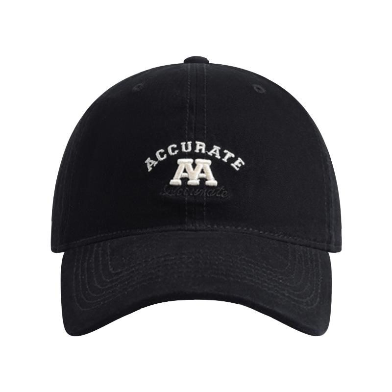 Fithatunme Trendy Soft Top Baseball Cap Men's and Women's Embroidered Letter Large Brim Casual Shade Cap