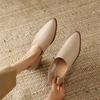 Fashion New Spring/summer Women Pumps Sheep Leather Women Shoes Pointed Toe Chunky Heel Loafers Genuine Leather Shoes for Women Handmade