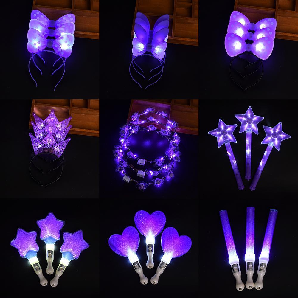 Purple Star Glow Stick Headband for Kids' Concert Luminous Props