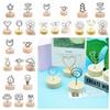 Ornament Home Decoration Photo Clips Picture Holder Frame Round Wooden Base Message Paper Support