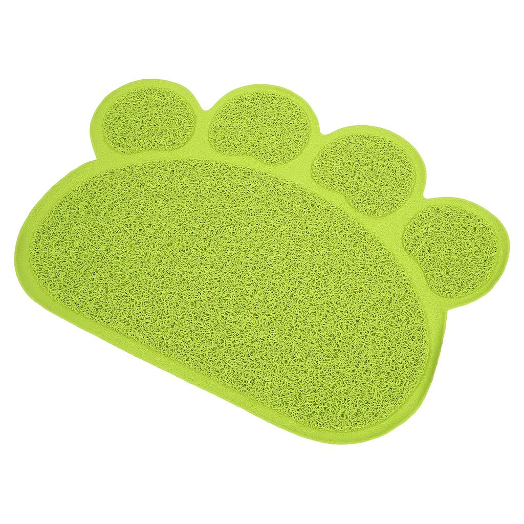 Коврик для кошачьего туалета предотвращает скольжение, водонепроницаемый мягкий коврик в форме лапы из ПВХ для кошачьего туалета для пола в помещении