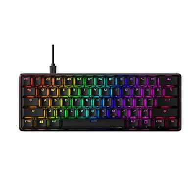 Компактная RGB механическая игровая клавиатура HyperX Alloy Origins 60 с раскладкой 60%, переключателями HyperX и 2-летней гарантией производителя (HKBO1S-RB-US/G) (
