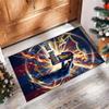 Lionel Messi Printed Crystal Velvet Rug Non‑Slip Crystal Velvet Carpet For Sofa Bedroom Indoor Home Decoration