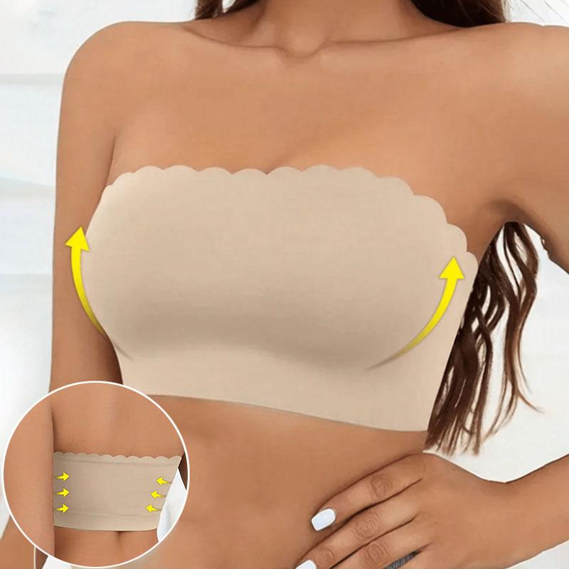 Женский сексуальный бесшовный бюстгальтер-бандо без бретелек, беспроводной, без косточек, без спинки, из дышащей быстросохнущей ткани, подходит для платьев и повседневной носки