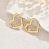 Simple Geometric Style Women's Jewelry, Versatile High-end Heart-shaped Design Earrings, Niche Fashion Ear Buckles for Women