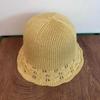 Sun Protection Women Sun Hat Wave Pattern Fisherman Hat New Knitted Fisherman Hat  Women's Spring