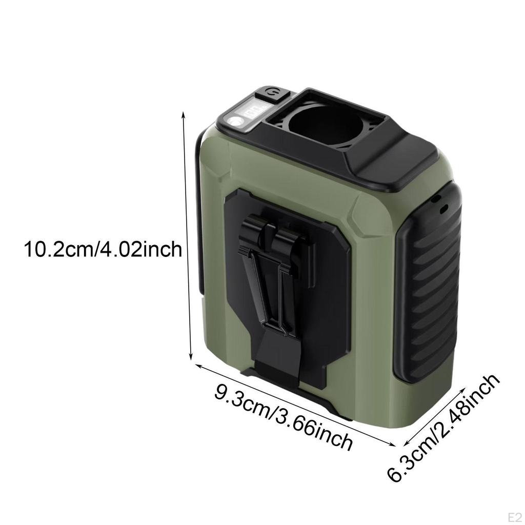 Portable Waist Fan 100 Gears Flashlight Clip on for Outside Farm Work Riding