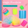 Large Rainbow Elastic Coil Spring Folding Magic Hula Coil