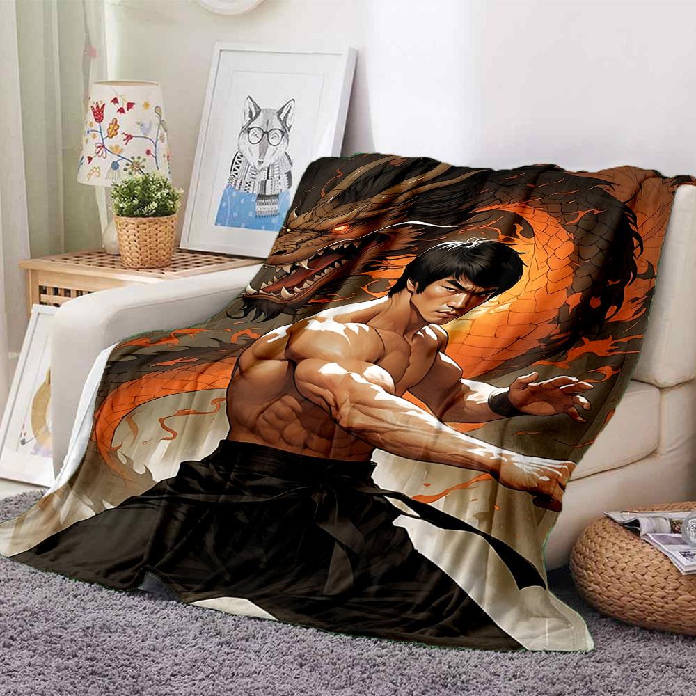 1PC Dragon Spirit Blanket Soft Warm All Season Throw for Sofa, Bed, Car, Office Vibrant Colorful Design, Durable & Cozy Gift