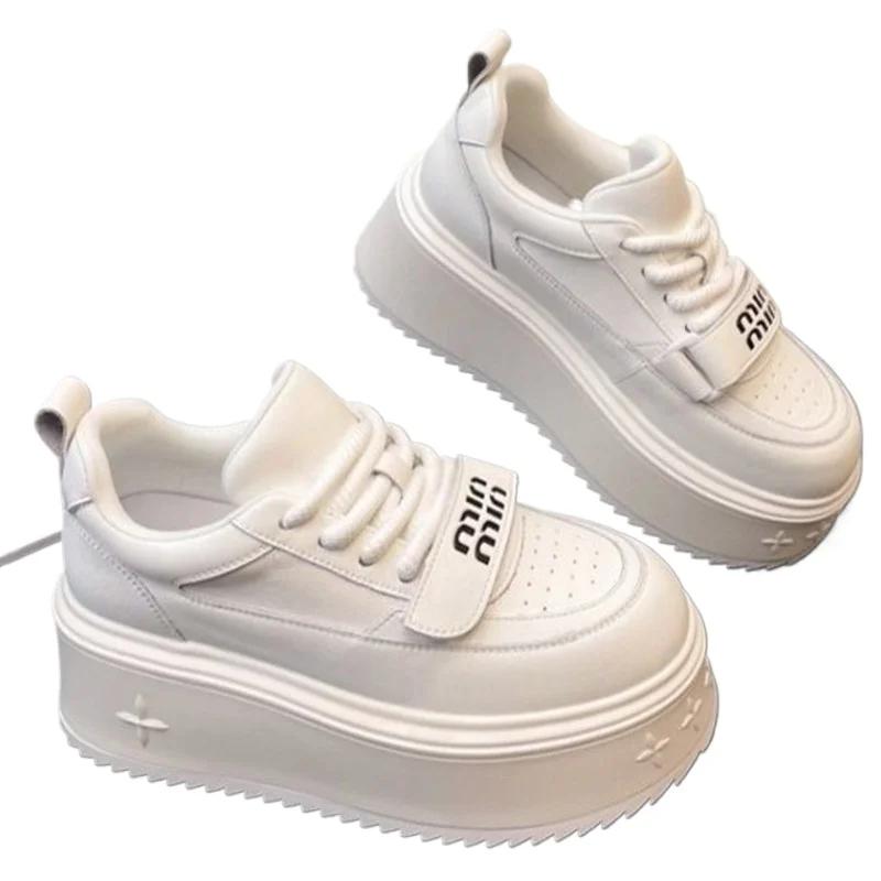 SyfIyno Весна и осень Новые толстые подошвы приподнятые спортивные скейтборды женские модные универсальные повседневные туфли кроссовки женские