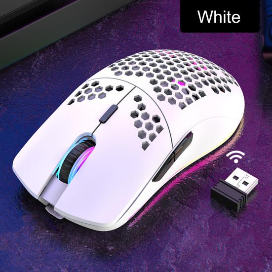 XYH80 Backlight Mouse Rechargeable Honeycomb Design RGB Lighting