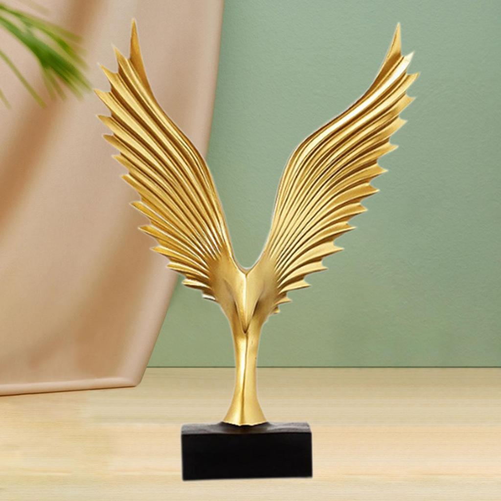 Creative Winged Figurine Statue, Decoration, Resin for Living Room, Study, Office