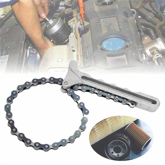 Портативный инструмент для снятия гаечного ключа с ручкой из алюминиевого сплава, цепной ключ для масляного фильтра