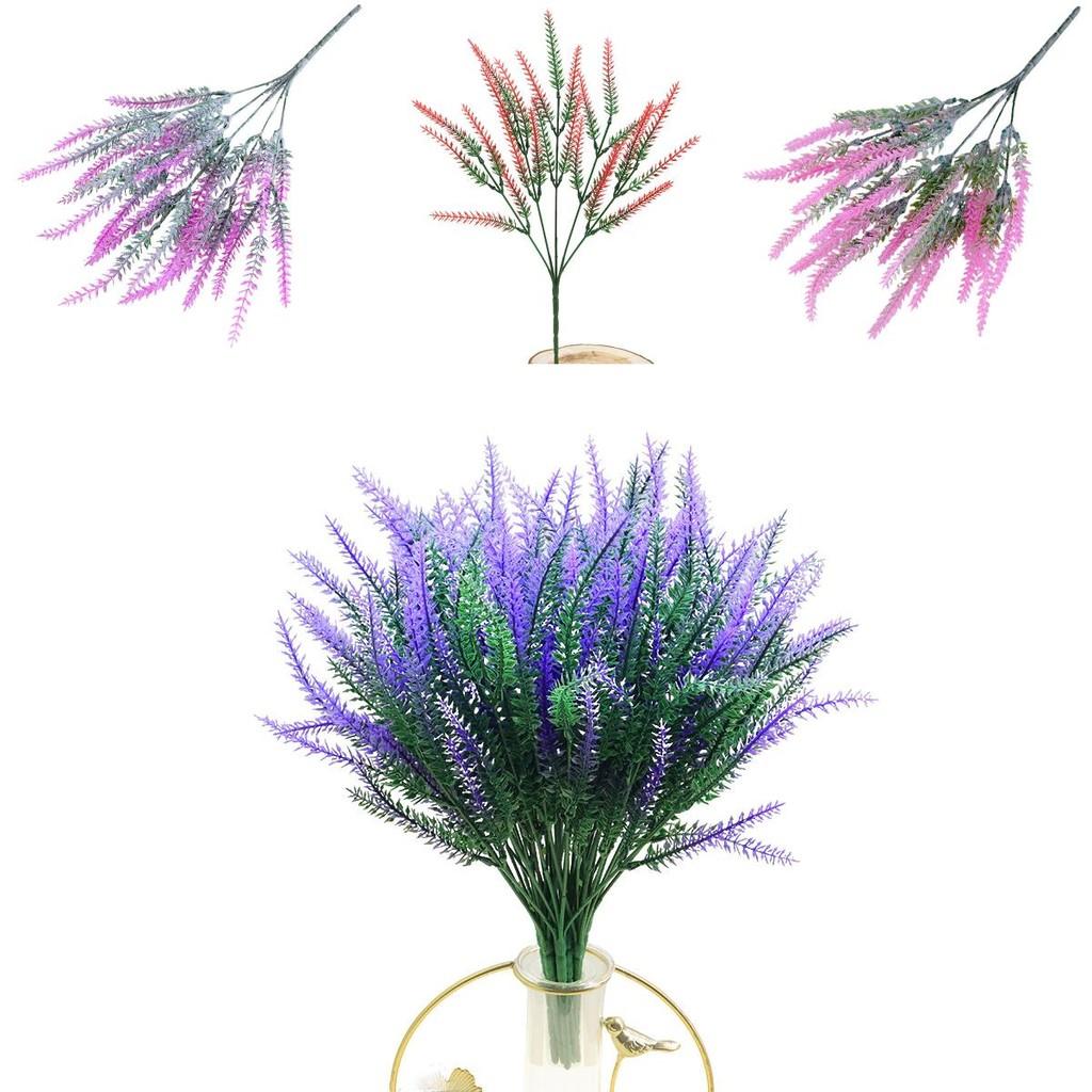 Шелковое растение лаванды Искусственный букет из пластика для украшения дома и использования на мероприятиях