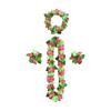 Party Hawaiian Garland 12-color Petal Necklace, Bracelet, Four-piece Set, Holiday Event Dress-up Accessories