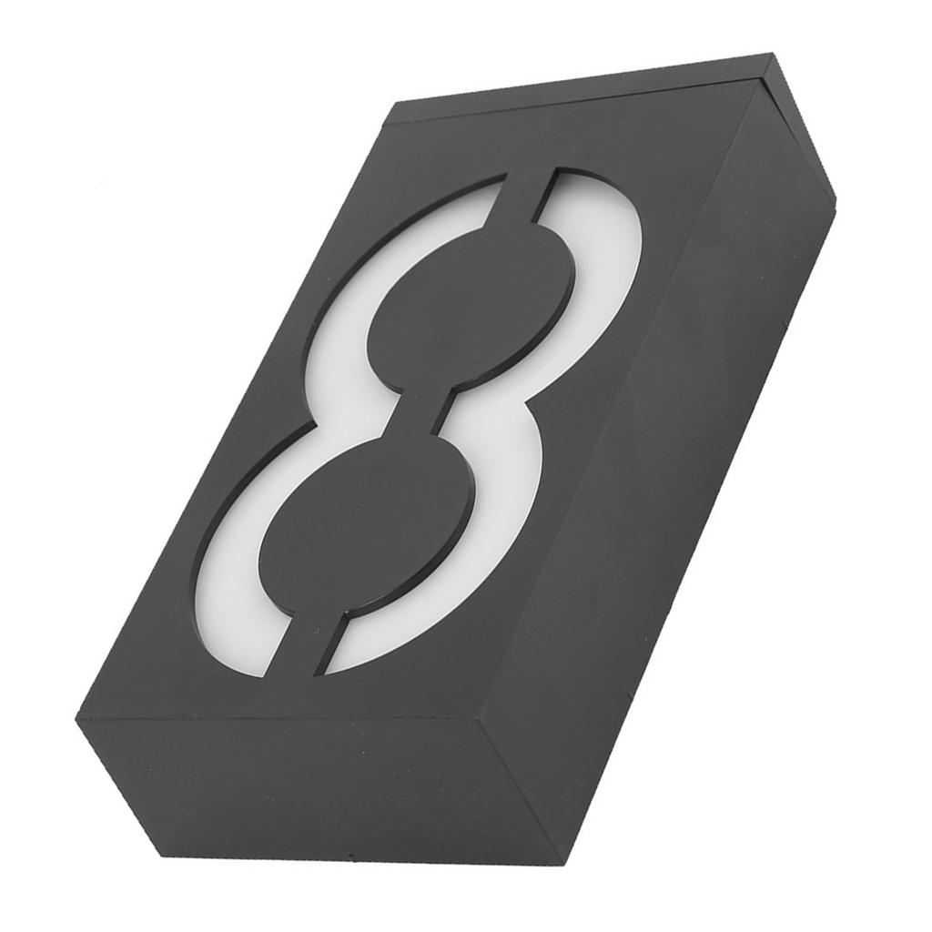 Уличный светодиодный номерной знак на солнечной энергии, свет для дома, отеля, магазина, адресные таблички на дверь(Номер 8 )