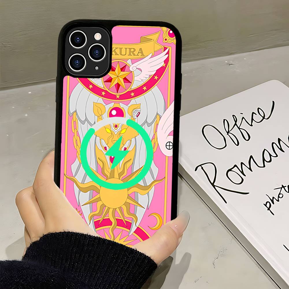Аниме C-CardcaptorS S-Sakura Для Magsafe Магнитный Чехол для Телефона Беспроводная Зарядка PC+TPU Для IPhone 11 12 13 14 15 16 17 Pro Max Plus