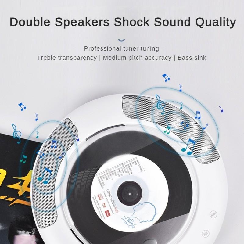 10 Вт Настенный Bluetooth CD-плеер с пылезащитной крышкой и двухполосным динамиком Бытовой CD-альбом Радио 185*185*33 мм