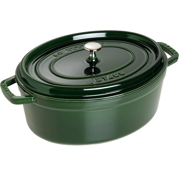 Кокотница Zwilling Staub овальная 40х33см базилик зеленый 6,7л (40509-691-0)