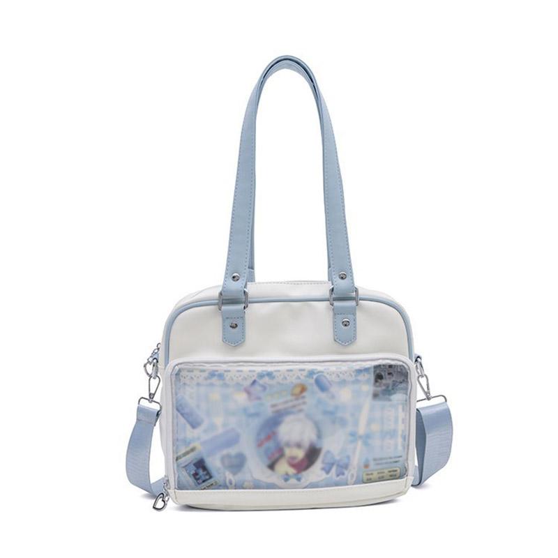2025 Cartoon Large-capacity Handbag Multifunctional Transparent JK Uniform Bag Japanese College Style Versatile Crossbody Bag 2D Anime Shoulder Bag